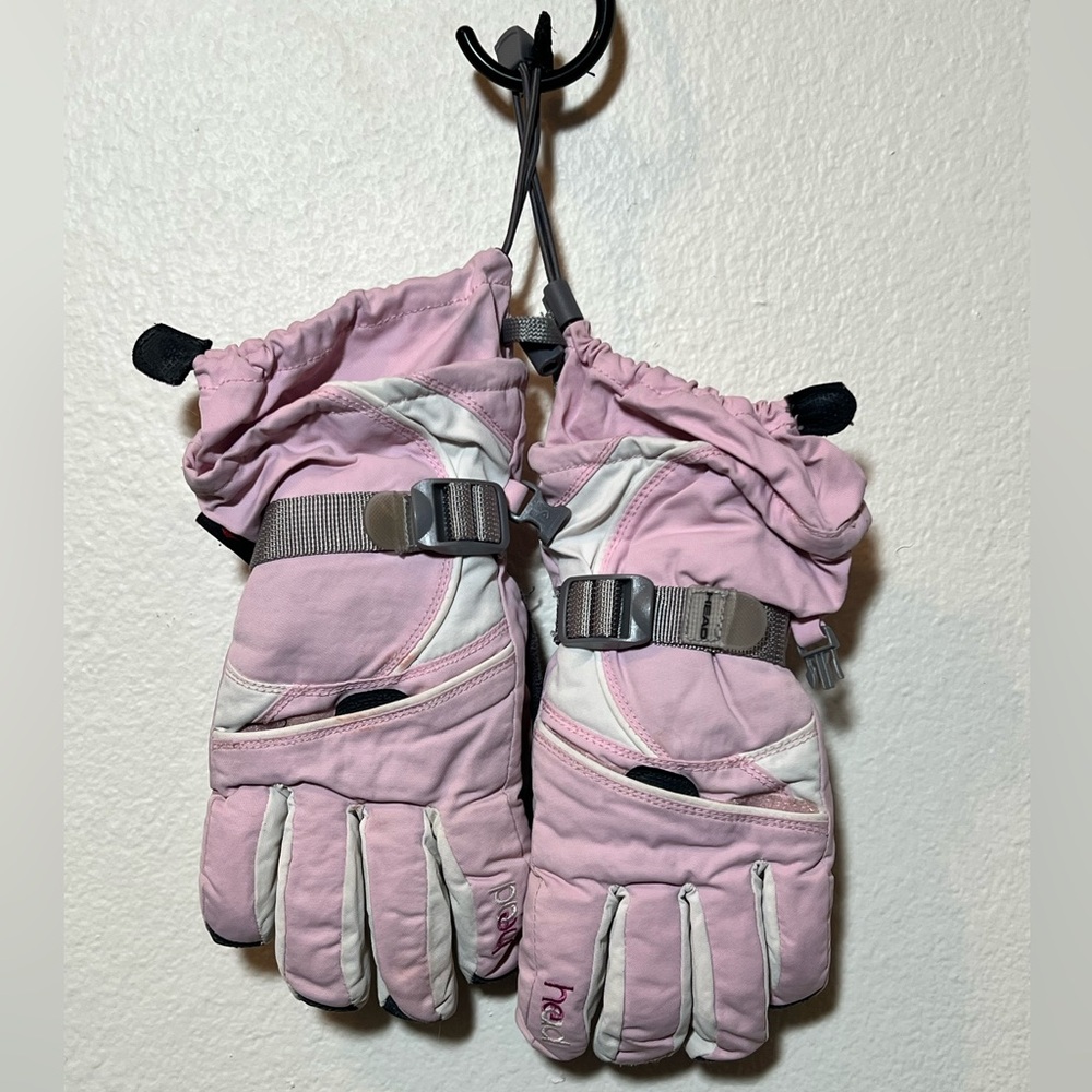 HEAD Brand winter Gloves! Girls large in pink. Warm, WATERPROOF, and adjustable. - Picture 4 of 8